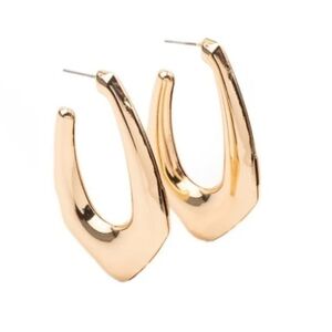 Find Your Anchor Gold Hoop Earring Bold 90s Fashion Paparazzi Chic Gold Earrings